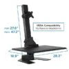 Mount-It! Adjustable Dual Monitor Mount, Up To 32", Black (MI-7951)