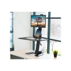 Mount-It! Adjustable Dual Monitor Mount, Up To 32", Black (MI-7951) -Ergot Office Furniture Shop sp121594713 s7