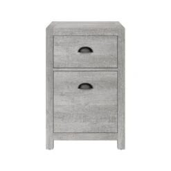 Whalen Fallbrook 2-Drawer Vertical File Cabinet, Letter/Legal, Smoked Ash, 20" (SPUS-FBSF-GM)