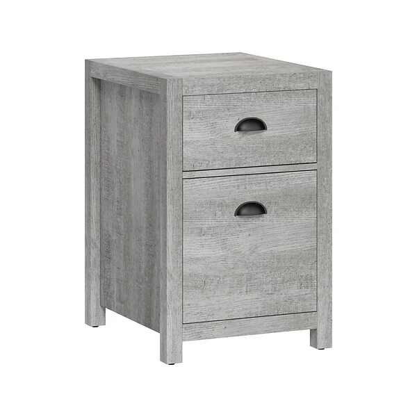 Whalen Fallbrook 2-Drawer Vertical File Cabinet, Letter/Legal, Smoked Ash, 20" (SPUS-FBSF-GM) 2 Whalen Fallbrook 2-Drawer Vertical File Cabinet, Letter/Legal, Smoked Ash, 20" (SPUS-FBSF-GM) - Image 2