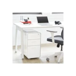 Poppin The Sort-It-Out 3-Drawer Vertical File Cabinet, Locking, Letter/Legal, White, 20" (104742) -Ergot Office Furniture Shop sp122684604 s7