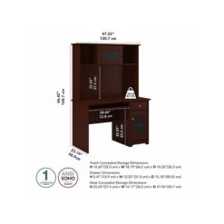 Bush Furniture Cabot 48" Computer Desk With Hutch, Harvest Cherry (WC31448T) -Ergot Office Furniture Shop sp122684768 s7