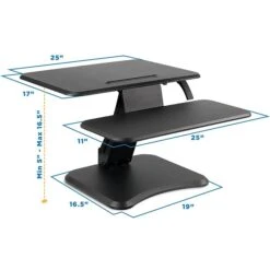 Mount-It! Adjustable Desk, Black (MI-7957) 12 Mount-It! Adjustable Desk, Black (MI-7957) -Ergot Office Furniture Shop sp123234005 s7