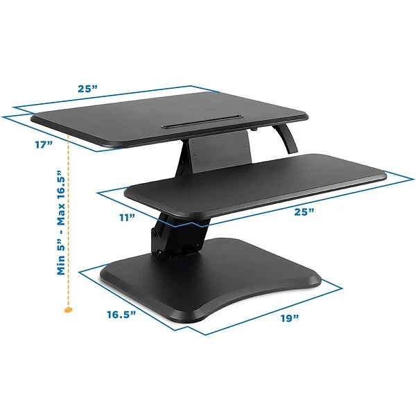Mount-It! Adjustable Desk, Black (MI-7957) 6 Mount-It! Adjustable Desk, Black (MI-7957) - Image 6