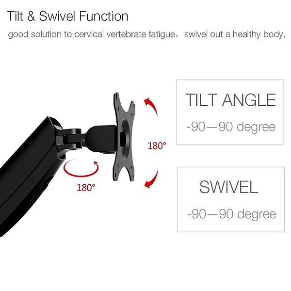 Fleximounts Adjustable Monitor Mount/Arm, Up To 24", Black (M10) 2 Fleximounts Adjustable Monitor Mount/Arm, Up To 24", Black (M10) - Image 2