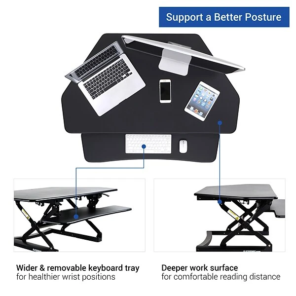 Flexispot M4B 41" Corner Adjustable Standing Desk, MFD Desktop And Metal Base 2 Flexispot M4B 41" Corner Adjustable Standing Desk, MFD Desktop And Metal Base - Image 2