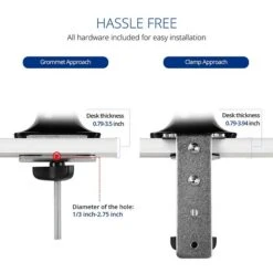 Fleximounts Adjustable Monitor Mount, Up To 27", Black (L01) -Ergot Office Furniture Shop sp12472667 s7