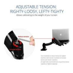 Fleximounts Adjustable Monitor Mount, Up To 27", Black (L01)