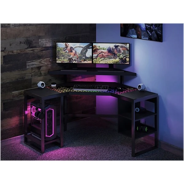 Whalen Leet LevelUp 53" Corner Desk, Onyx (SPLS-LTCGD) 6 Whalen Leet LevelUp 53" Corner Desk, Onyx (SPLS-LTCGD) - Image 6