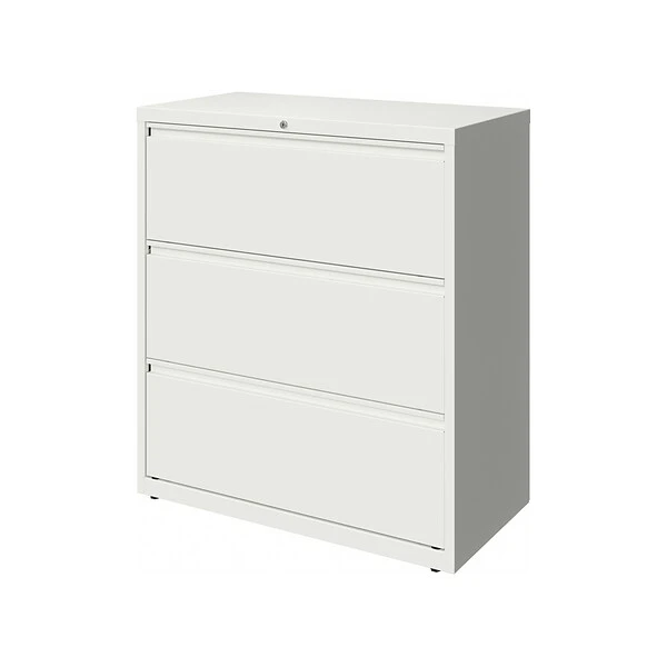 Hirsh HL10000 Series 3-Drawer Lateral File Cabinet, Locking, Letter/Legal, White, 36" (23701) 2 Hirsh HL10000 Series 3-Drawer Lateral File Cabinet, Locking, Letter/Legal, White, 36" (23701) - Image 2