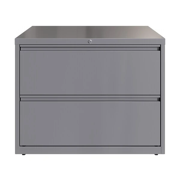 Hirsh HL10000 Series 2-Drawer Lateral File Cabinet, Locking, Letter/Legal, Arctic Silver, 36" (23744) 1 Hirsh HL10000 Series 2-Drawer Lateral File Cabinet, Locking, Letter/Legal, Arctic Silver, 36" (23744)