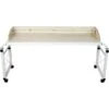 Mind Reader 27"-39" Adjustable Desk, White/Brown (ROLLDESK-WHT)
