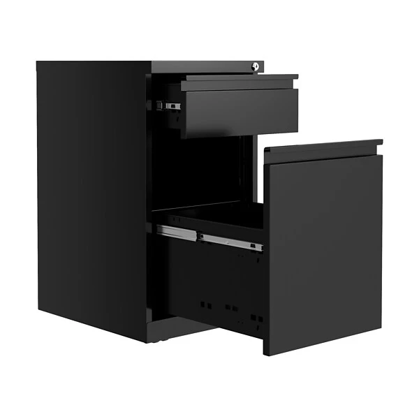 Hirsh 2-Drawer Vertical File Cabinet, Mobile/Pedestal, Letter, Black, 19.88" (25032) 3 Hirsh 2-Drawer Vertical File Cabinet, Mobile/Pedestal, Letter, Black, 19.88" (25032) - Image 3