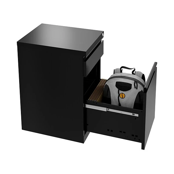 Hirsh 2-Drawer Vertical File Cabinet, Mobile/Pedestal, Letter, Black, 19.88" (25032) 4 Hirsh 2-Drawer Vertical File Cabinet, Mobile/Pedestal, Letter, Black, 19.88" (25032) - Image 4