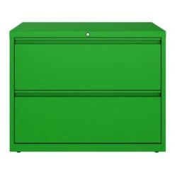 Hirsh HL10000 Series 2-Drawer Lateral File Cabinet, Locking, Letter/Legal, Screaming Green, 36" (24251)