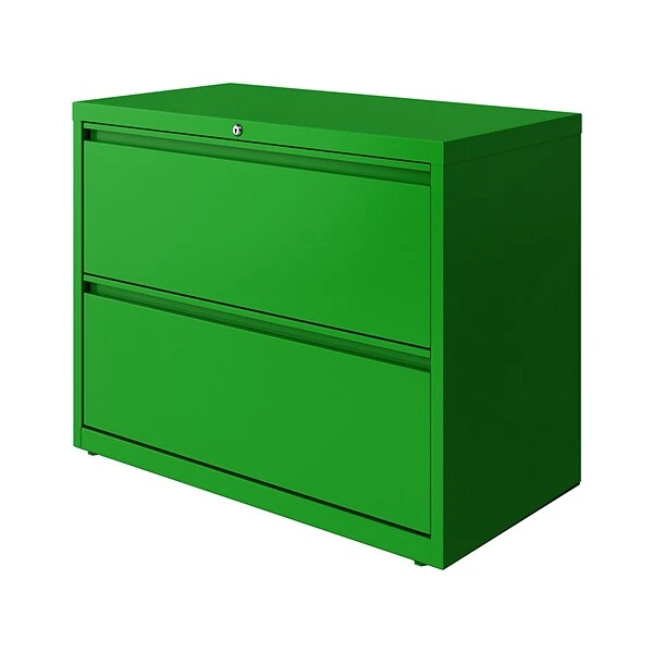 Hirsh HL10000 Series 2-Drawer Lateral File Cabinet, Locking, Letter/Legal, Screaming Green, 36" (24251) 2 Hirsh HL10000 Series 2-Drawer Lateral File Cabinet, Locking, Letter/Legal, Screaming Green, 36" (24251) - Image 2