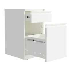 Hirsh 2-Drawer Vertical File Cabinet, Mobile/Pedestal, Letter, White, 19.88" (25033) -Ergot Office Furniture Shop sp126837094 s7