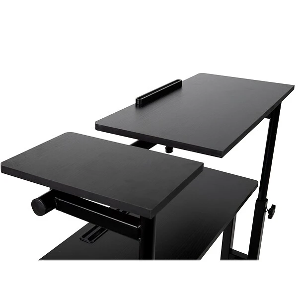 Mind Reader 30" - 44" Particle Board Adjustable Desk, Black (SDROLLXL-BLK) 3 Mind Reader 30" - 44" Particle Board Adjustable Desk, Black (SDROLLXL-BLK) - Image 3