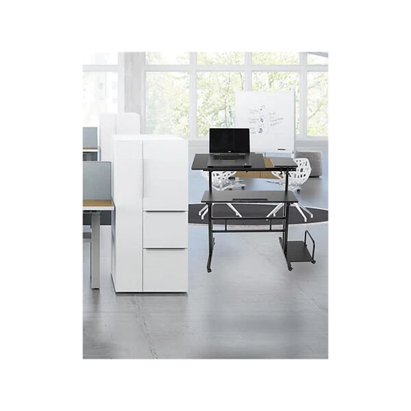 Mind Reader 30" - 44" Particle Board Adjustable Desk, Black (SDROLLXL-BLK) 4 Mind Reader 30" - 44" Particle Board Adjustable Desk, Black (SDROLLXL-BLK) - Image 4