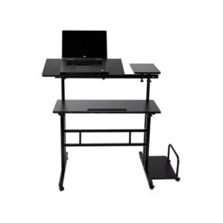 Mind Reader 30" - 44" Particle Board Adjustable Desk, Black (SDROLLXL-BLK) 11 Mind Reader 30" - 44" Particle Board Adjustable Desk, Black (SDROLLXL-BLK) -Ergot Office Furniture Shop sp127455728 s7
