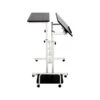 Mind Reader 27" Rolling Standing Desk, Black/White (SDROLL-BKWH)