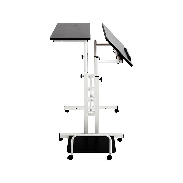 Mind Reader 27" Rolling Standing Desk, Black/White (SDROLL-BKWH) 1 Mind Reader 27" Rolling Standing Desk, Black/White (SDROLL-BKWH)