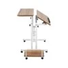 Mind Reader 27" Rolling Standing Desk, Oak/White (SDROLL-OAK)