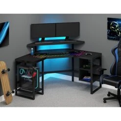 Whalen Leet LevelUp 53" Corner Desk, Onyx (SPLS-LTCGD) 13 Whalen Leet LevelUp 53" Corner Desk, Onyx (SPLS-LTCGD) -Ergot Office Furniture Shop sp128643250 s7