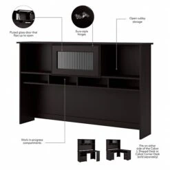Bush Furniture Cabot 60W L Shaped Computer Desk With Hutch And Drawers, Espresso Oak (CAB046EPO) 8 Bush Furniture Cabot 60W L Shaped Computer Desk With Hutch And Drawers, Espresso Oak (CAB046EPO) -Ergot Office Furniture Shop sp129131010 s7