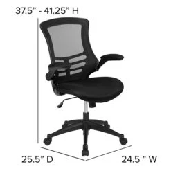 Flash Furniture Electric 27"H - 44"H Adjustable Standing Desk With Black Mesh Task Office Chair, Black (BNBLX5STDBK) 14 Flash Furniture Electric 27"H - 44"H Adjustable Standing Desk With Black Mesh Task Office Chair, Black (BNBLX5STDBK) -Ergot Office Furniture Shop sp133534935 s7