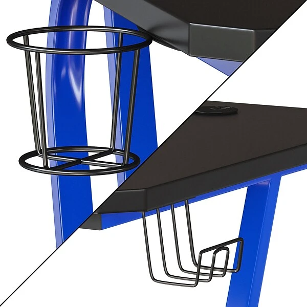 Flash Furniture 52"W Gaming Ergonomic Desk, Blue (NANRSG1030BL) 6 Flash Furniture 52"W Gaming Ergonomic Desk, Blue (NANRSG1030BL) - Image 6