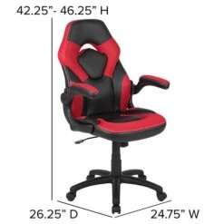 Flash Furniture 52" Gaming Desk And Red/Black Racing Chair Set, Black (BLNX10RSG1031RD) -Ergot Office Furniture Shop sp133535372 s7