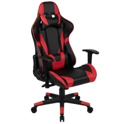 Flash Furniture 55" Gaming Desk With Red/Black Reclining Gaming Chair Set, Black (BLNX20D1904LRD) -Ergot Office Furniture Shop sp133535880 s7