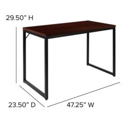 Flash Furniture 47" Tiverton Industrial Modern Commercial Grade Office Computer Desk, Red (GCGF15612MHG) -Ergot Office Furniture Shop sp133536350 s7