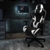 Flash Furniture 52"W Gaming Desk And Black Footrest Reclining Gaming Chair Set, Black (BLNX30RSG1031BK)