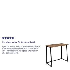 Flash Furniture 36"W Small Rustic Natural Home Office Folding Computer Desk, Wood Grain (JBYJ354D) 10 Flash Furniture 36"W Small Rustic Natural Home Office Folding Computer Desk, Wood Grain (JBYJ354D) -Ergot Office Furniture Shop sp133537027 s7