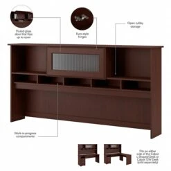 Bush Furniture Cabot 72W Computer Desk With Hutch And Drawers, Harvest Cherry (CAB049HVC) -Ergot Office Furniture Shop sp134252639 s7
