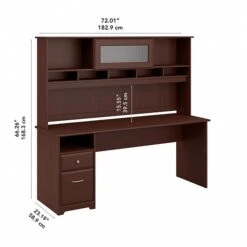 Bush Furniture Cabot 72W Computer Desk With Hutch And Drawers, Harvest Cherry (CAB049HVC) -Ergot Office Furniture Shop sp134252640 s7