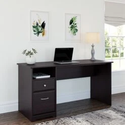 Bush Furniture Cabot 60W Computer Desk With Drawers, Espresso Oak (WC31860-03)