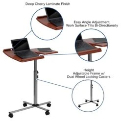 Flash Furniture 29" Laminate Laptop Desks Cherry (NANJN2762) -Ergot Office Furniture Shop sp134594166 s7