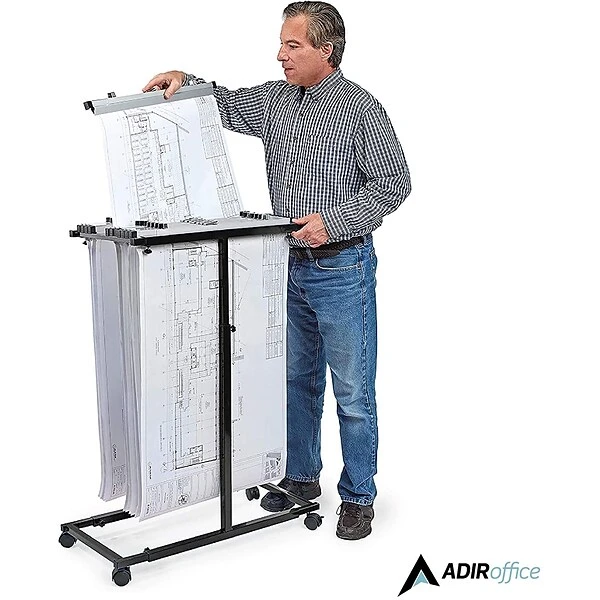 AdirOffice Steel Mobile Vertical Plan Center For Blueprints, Black (614-BLK) 8 AdirOffice Steel Mobile Vertical Plan Center For Blueprints, Black (614-BLK) - Image 8
