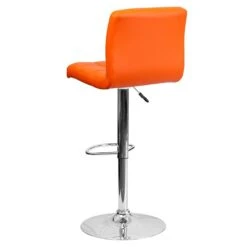 Flash Furniture Contemporary Vinyl Adjustable Height Barstool With Back, Orange, 2-Pieces (2DS810MODORGGG) -Ergot Office Furniture Shop sp137199731 s7