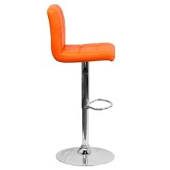 Flash Furniture Contemporary Vinyl Adjustable Height Barstool With Back, Orange, 2-Pieces (2DS810MODORGGG) -Ergot Office Furniture Shop sp137199733 s7