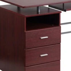 Flash Furniture 47" Laminate L-Shape Computer Desk, Mahogany (NANWK008) -Ergot Office Furniture Shop sp140431632 s7