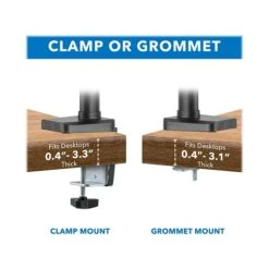 Mount-It! Adjustable Triple Monitor Mount With Gas Spring Arms, Up To 27", Black (MI-4753B) -Ergot Office Furniture Shop sp140538880 s7