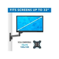 Mount-It! Adjustable Monitor Wall Mount, Up To 32", Black (MI-3753) -Ergot Office Furniture Shop sp140538901 s7