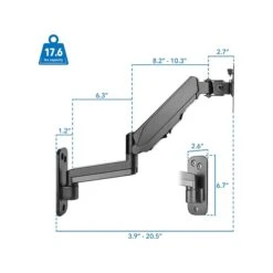 Mount-It! Adjustable Monitor Wall Mount, Up To 32", Black (MI-3753) -Ergot Office Furniture Shop sp140538904 s7