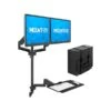 Mount-It! Adjustable Dual-Monitor Wall Mount Workstation, Up To 32", Black (MI-7992)