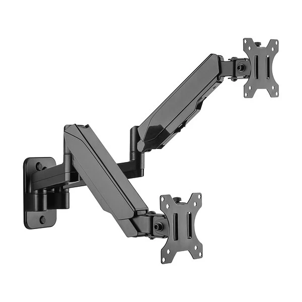 Mount-It! Adjustable Dual Monitor Wall Mount, Up To 32", Black (MI-1766B) 5 Mount-It! Adjustable Dual Monitor Wall Mount, Up To 32", Black (MI-1766B) - Image 5