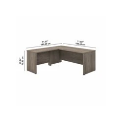 Bush Business Furniture Studio C 72" W L Shaped Desk With 42" W Return Bundle, Modern Hickory (STC049MH) 8 Bush Business Furniture Studio C 72" W L Shaped Desk With 42" W Return Bundle, Modern Hickory (STC049MH) -Ergot Office Furniture Shop sp143582168 s7